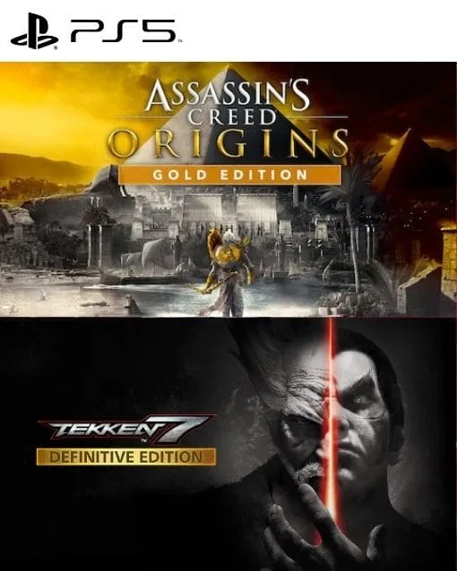 Portada de Assassin's Creed Origins Gold Edition y Tekken 7 Definitive Edition