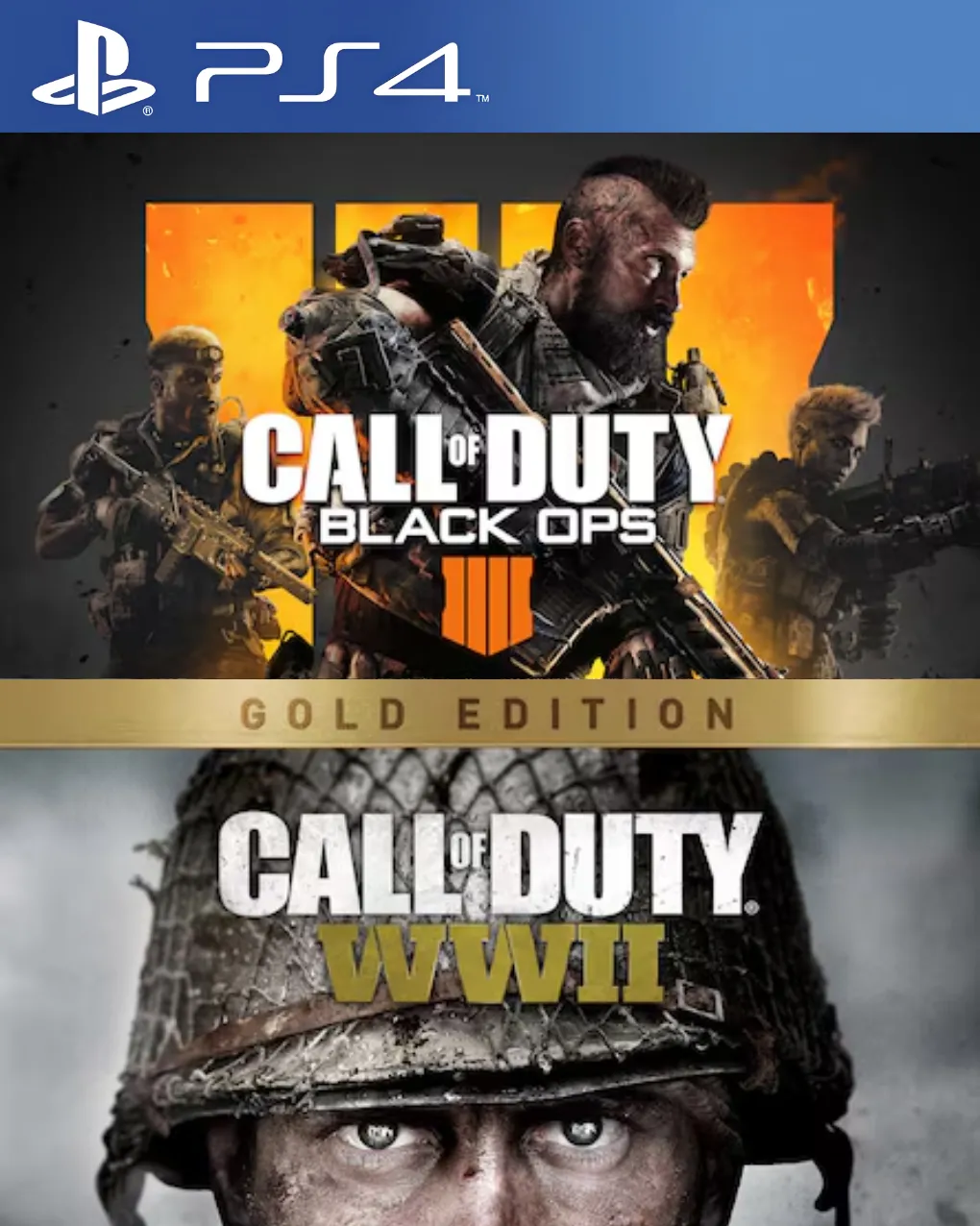 Portada de Call of Duty: Black Ops 4 + Call of Duty: WWII - Gold Edition - INGLÉS