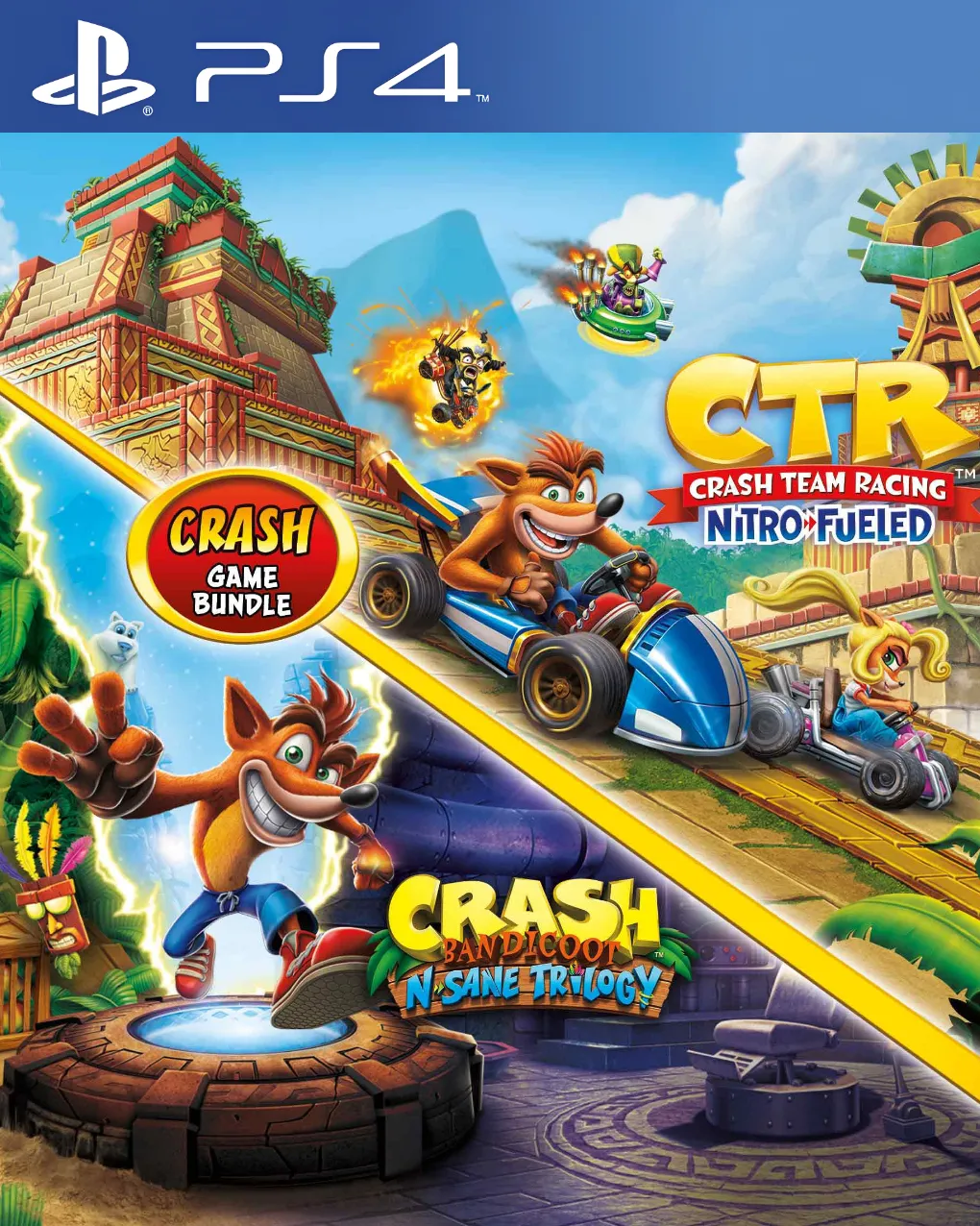 Portada de Crash Bandicoot N'sane Trilogy + CTR Nitro-Fueled
